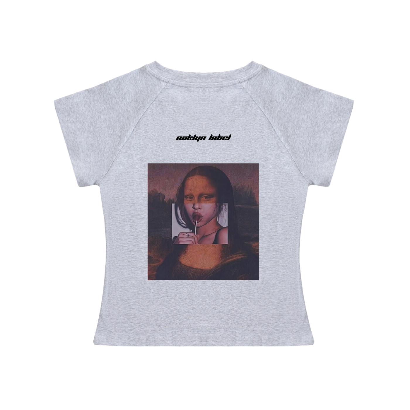 Raglan Sleeve Gray Crop Top