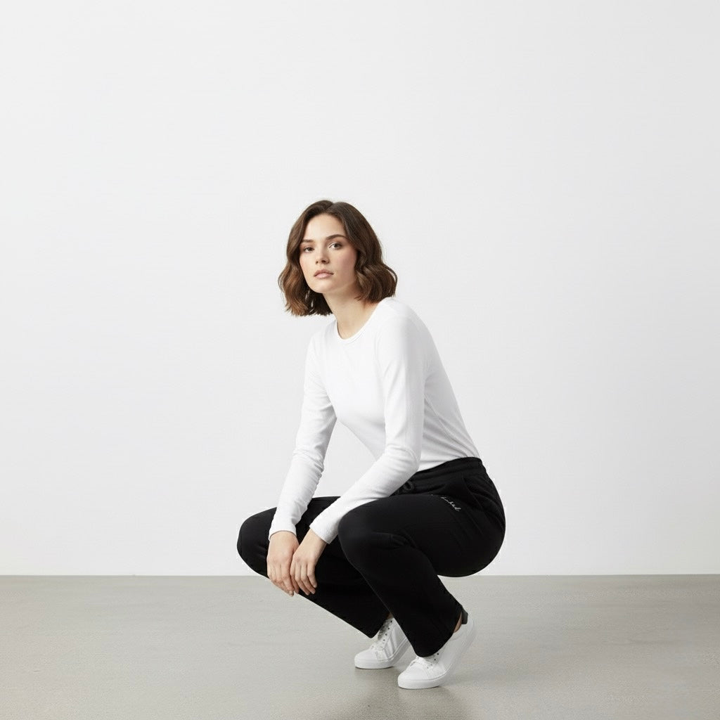 Essential Drawstring Straight-Leg Sweatpants