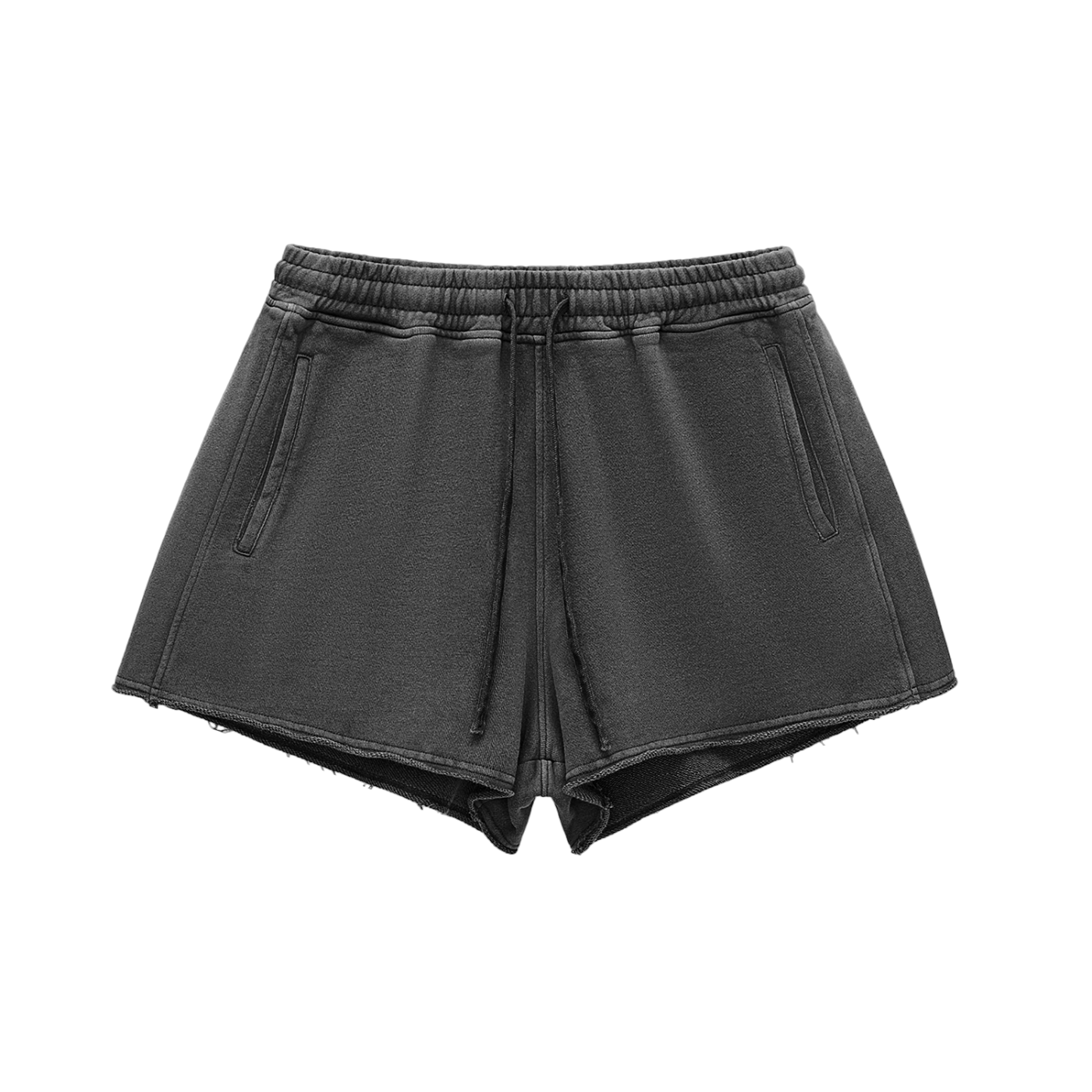 Snow Washed Raw Edge Shorts