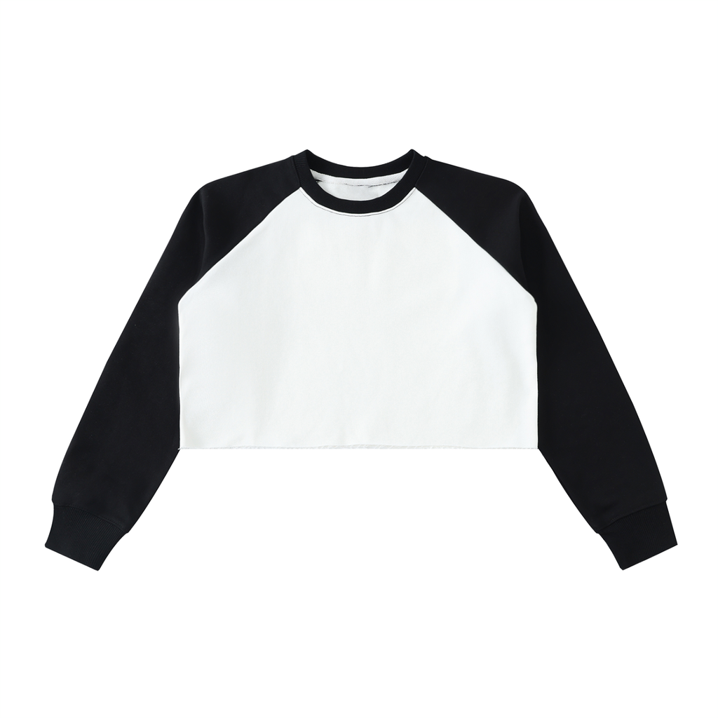 Colour Block Crop Sweatshirt