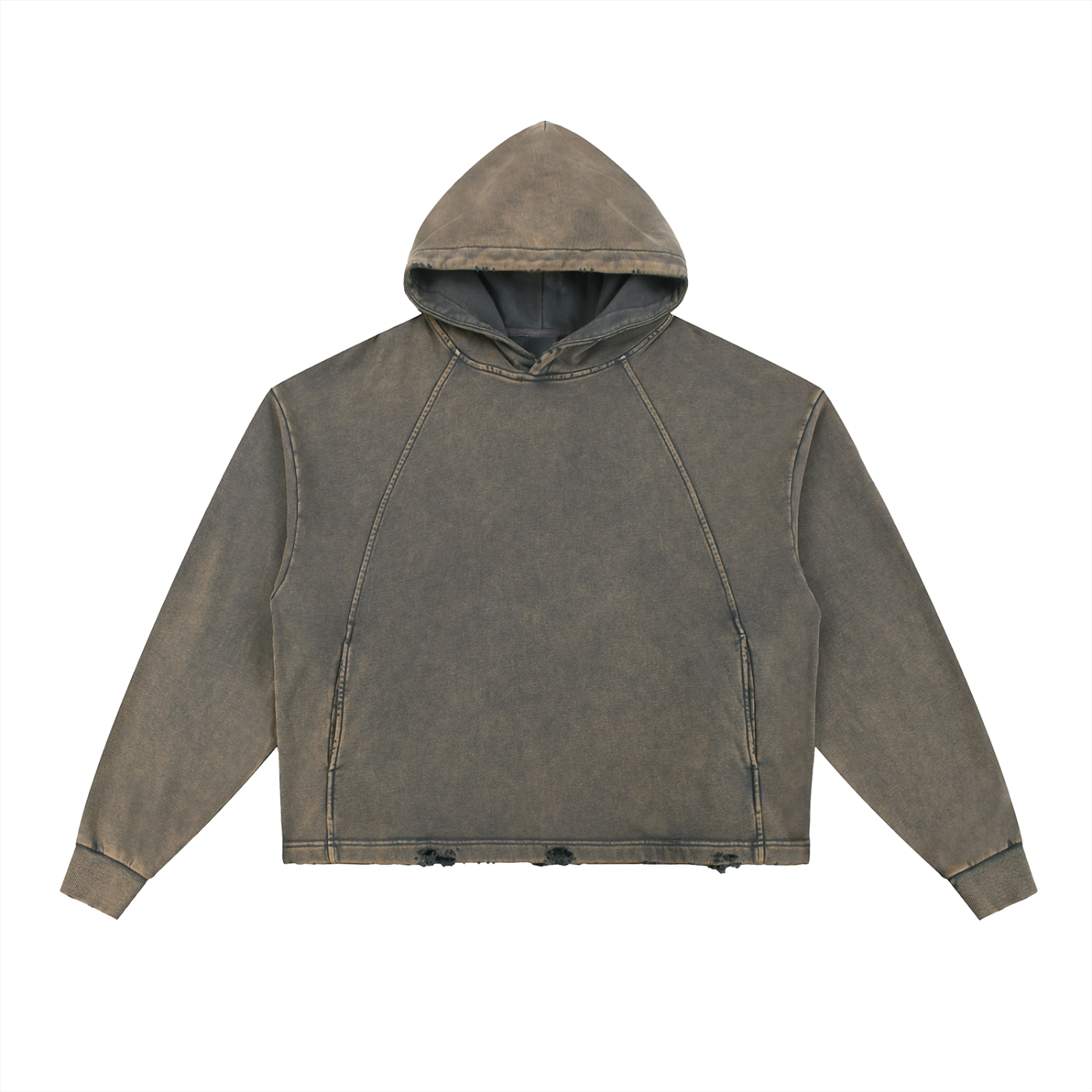 Vintage Washed Frayed Hoodie