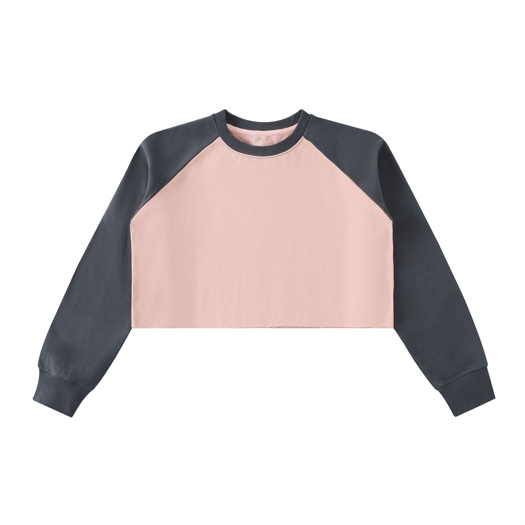 Colour Block Crop Sweatshirt
