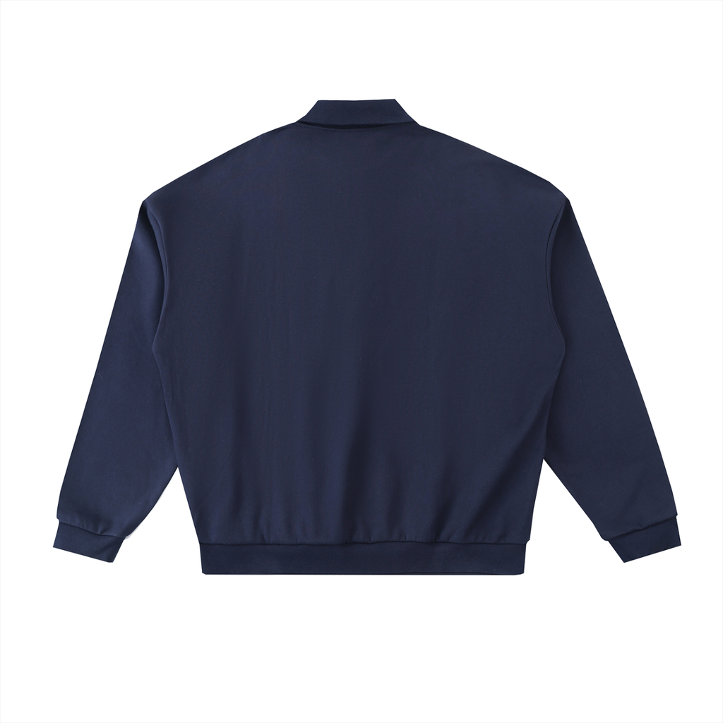 Effortless Comfort Blue Polo Sweatshirt