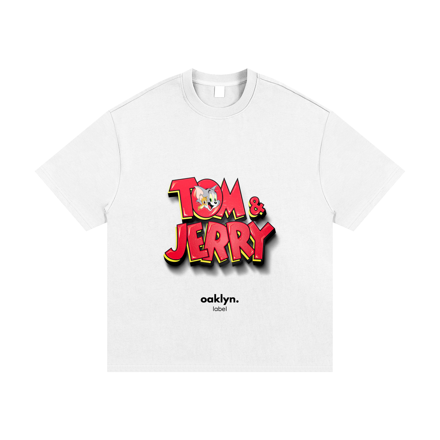 Tom and Jerry Essential Heavyweight White Tee