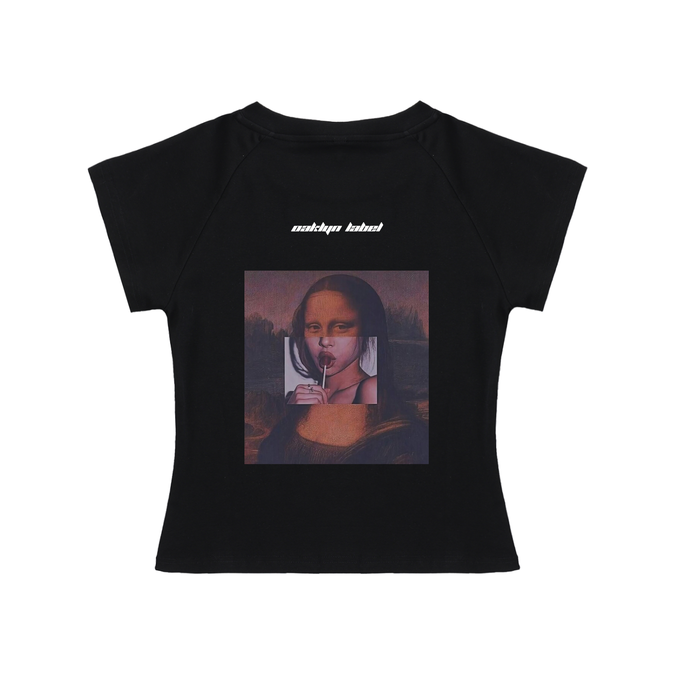 Raglan Sleeve Black Crop Top