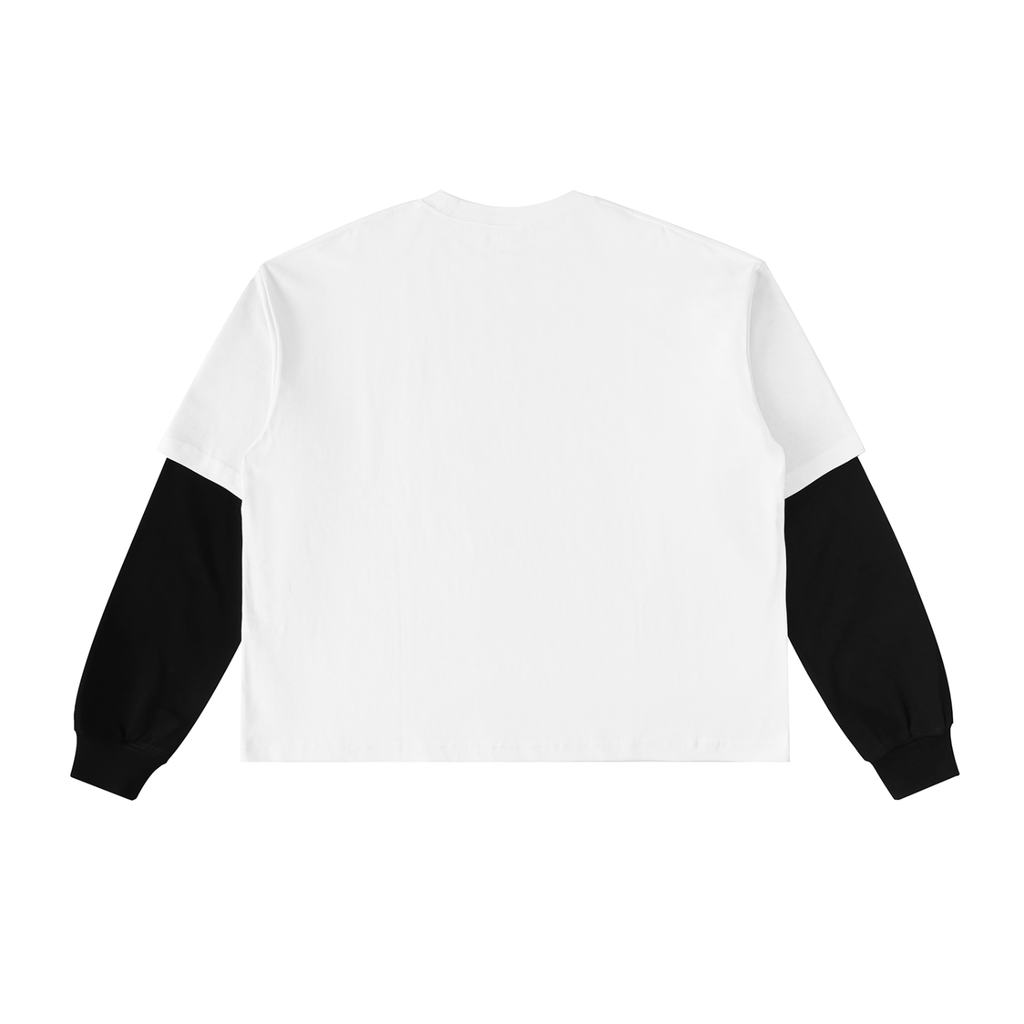 Layered Contrast White Longsleeve