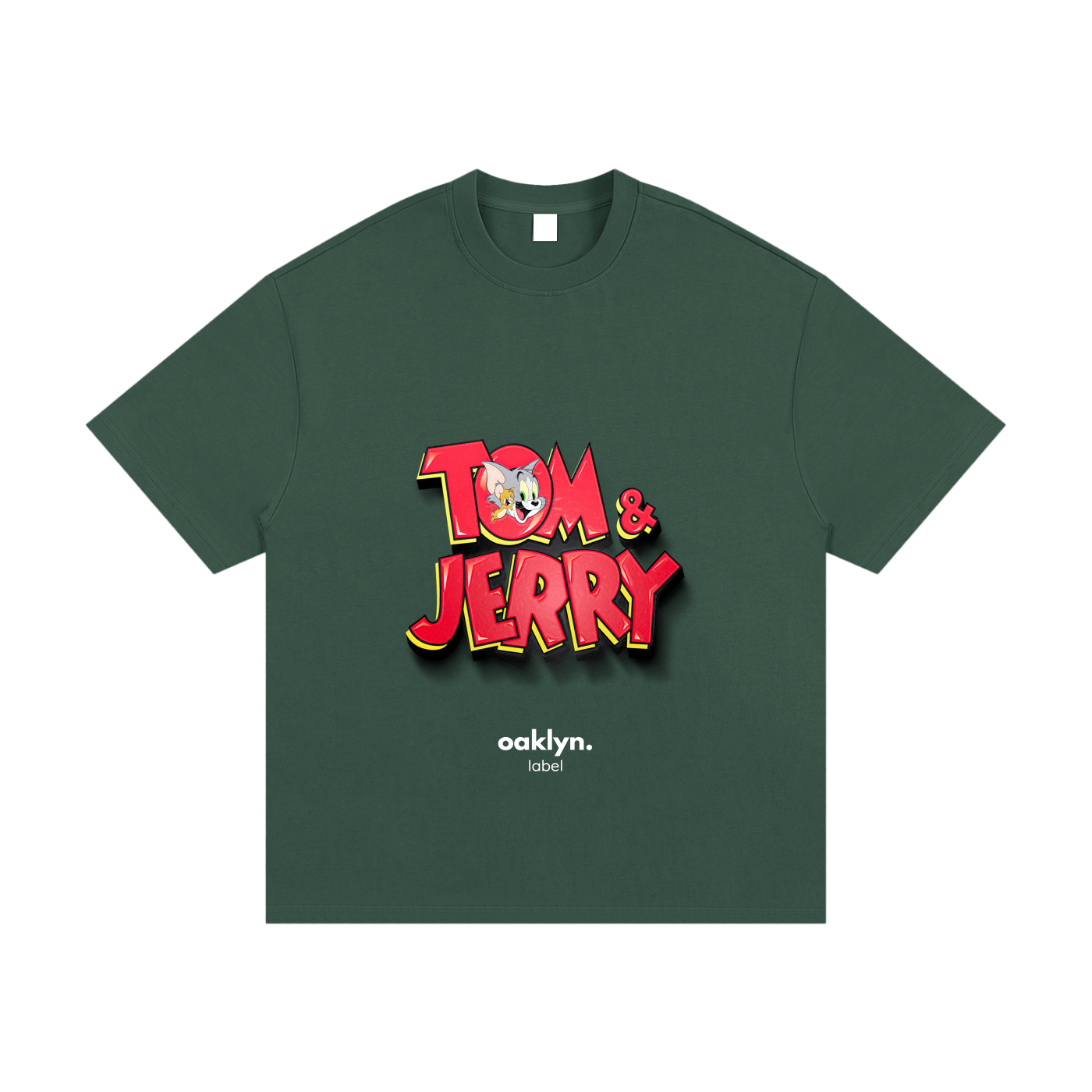 Tom and Jerry Essential Heavyweight Green Tee