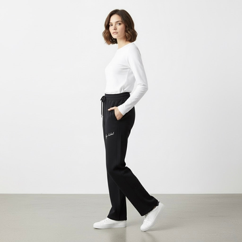 Essential Drawstring Straight-Leg Sweatpants
