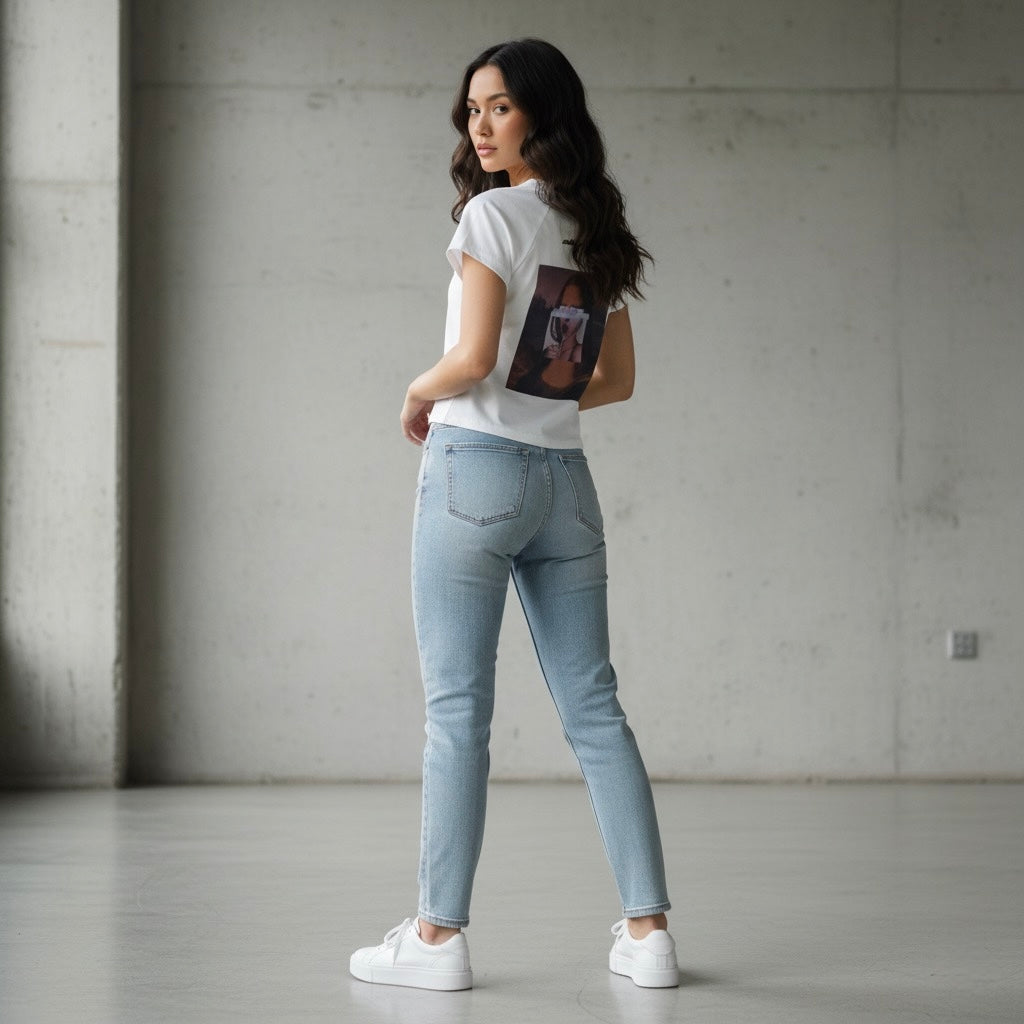 Raglan Sleeve White Crop Top