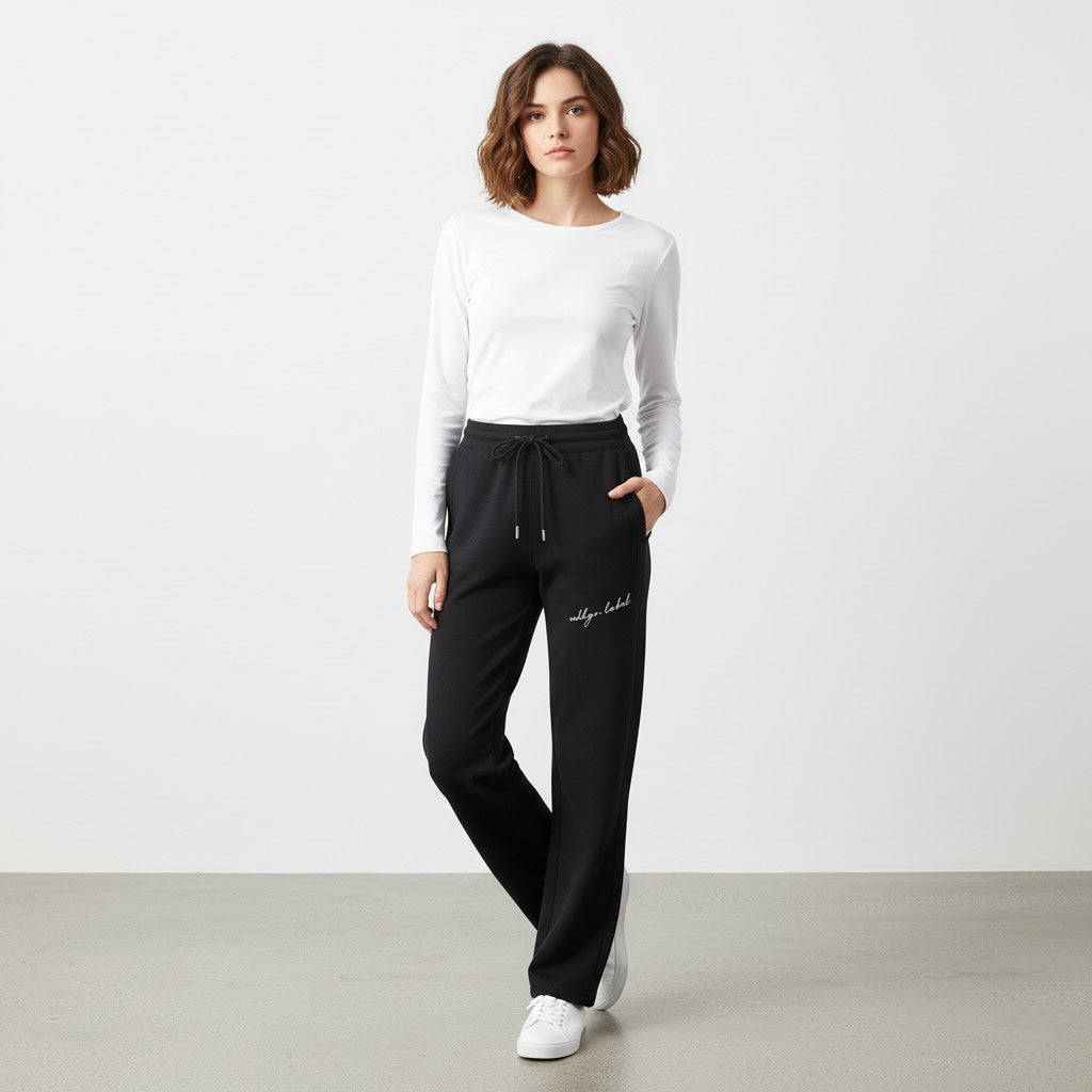 Essential Drawstring Straight-Leg Sweatpants