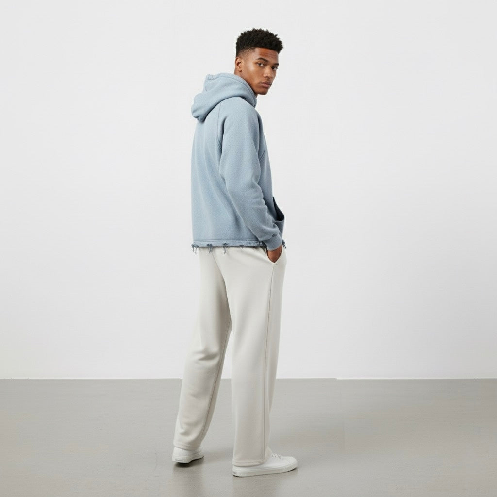 Vintage Washed Frayed Hoodie