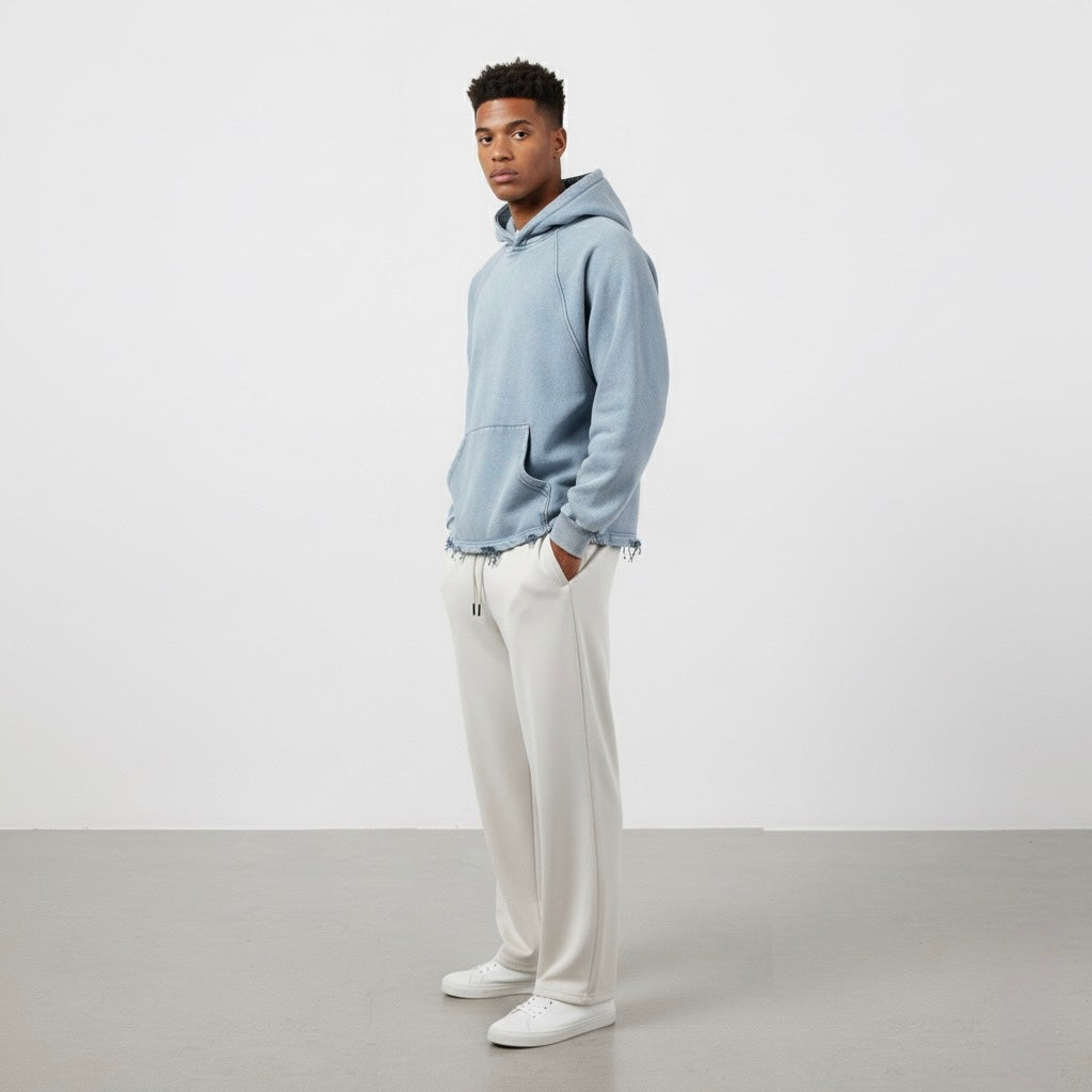 Vintage Washed Frayed Hoodie