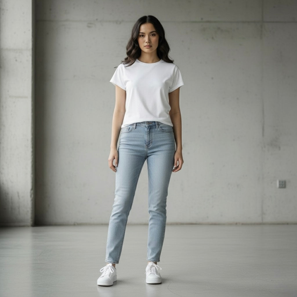 Raglan Sleeve White Crop Top