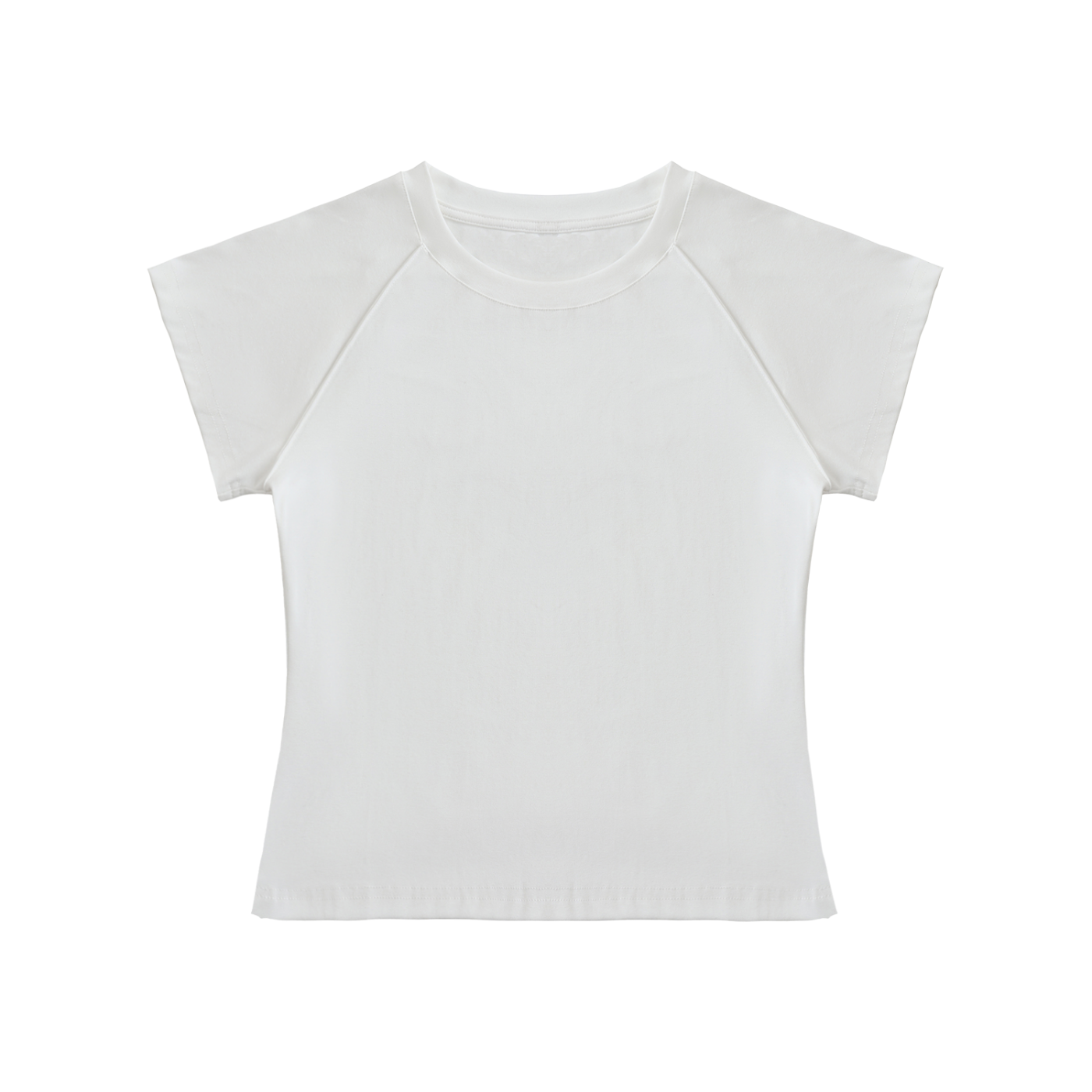 Raglan Sleeve White Crop Top