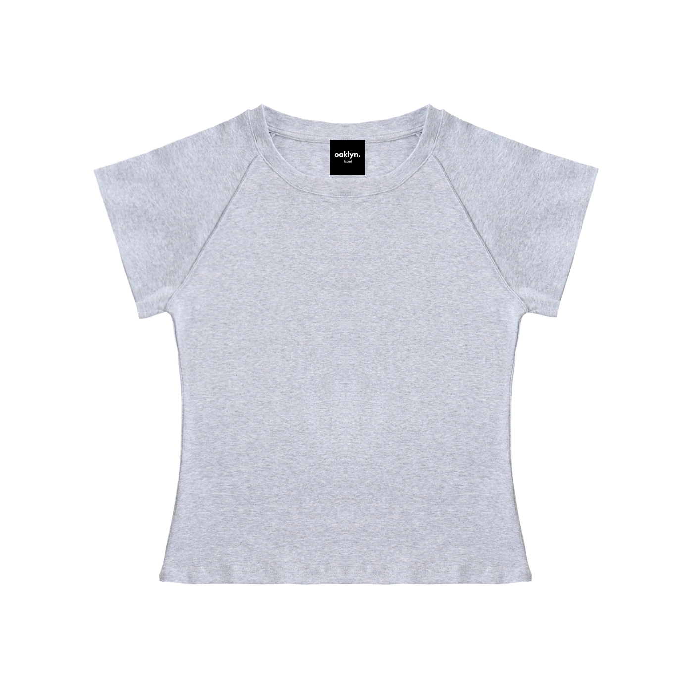 Raglan Sleeve Gray Crop Top