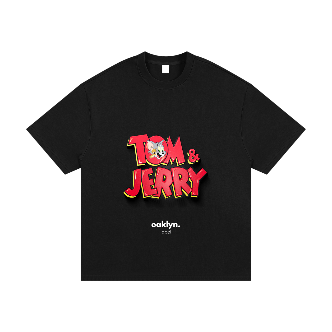 Tom and Jerry Essential Heavyweight Black Tee