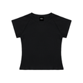 Raglan Sleeve Black Crop Top