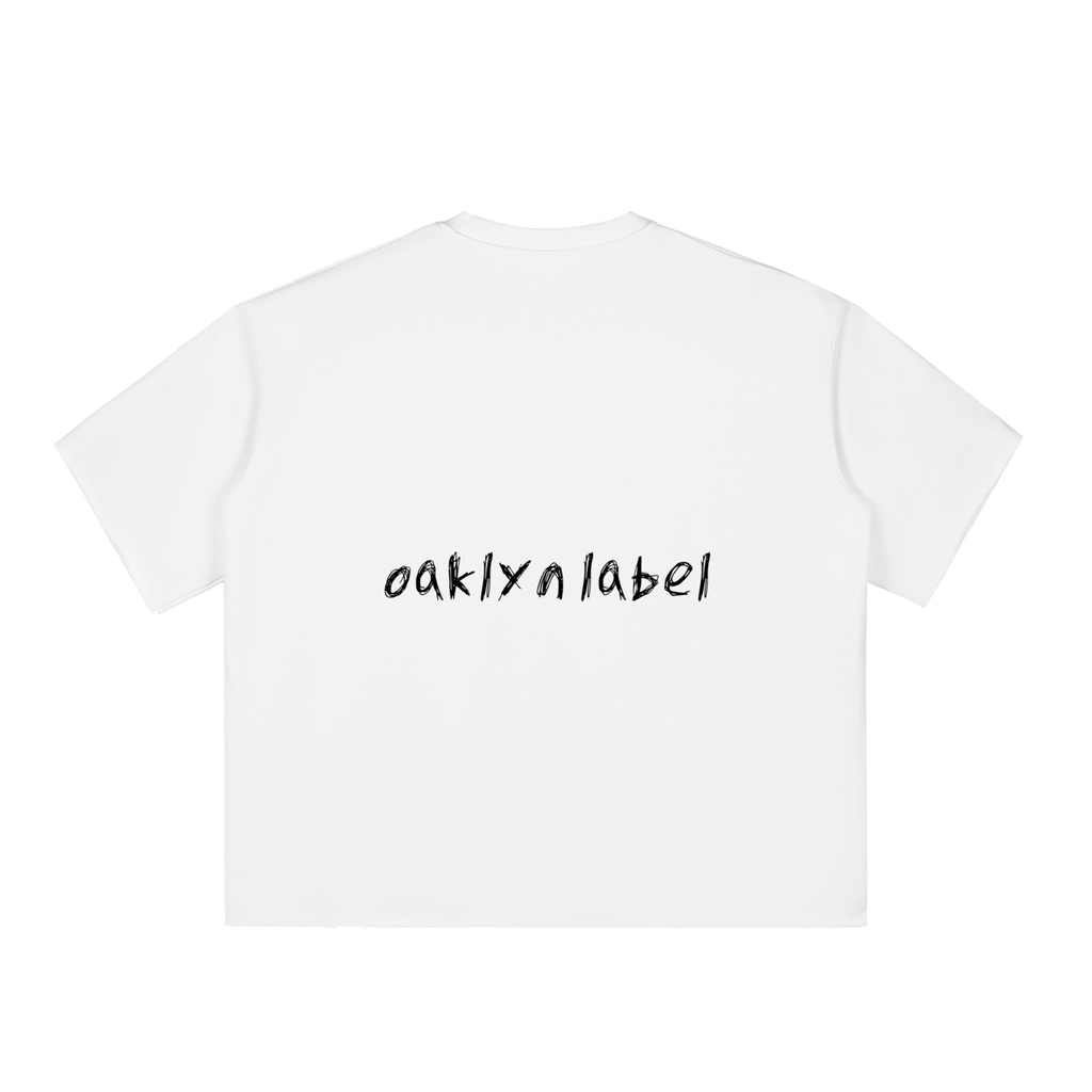 Boxy Half-Sleeve Raw-Edge T-Shirt