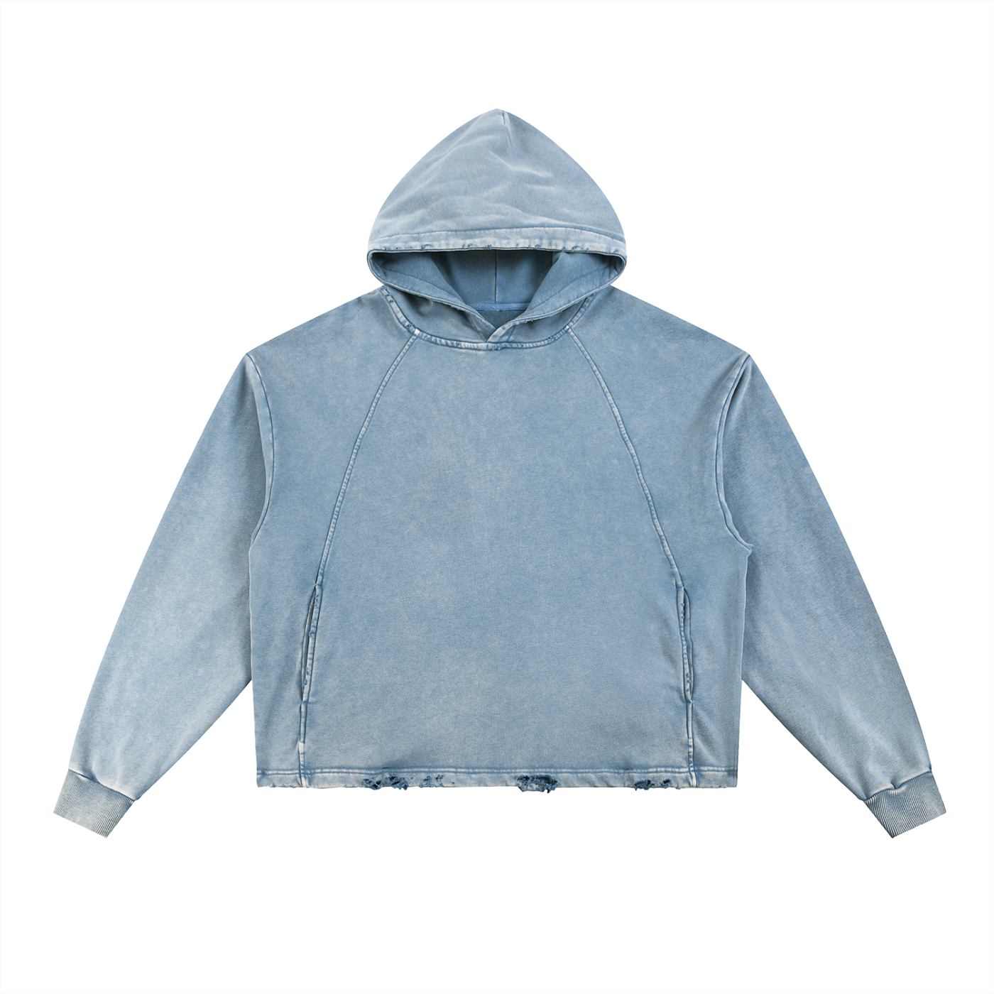 Vintage Washed Frayed Hoodie