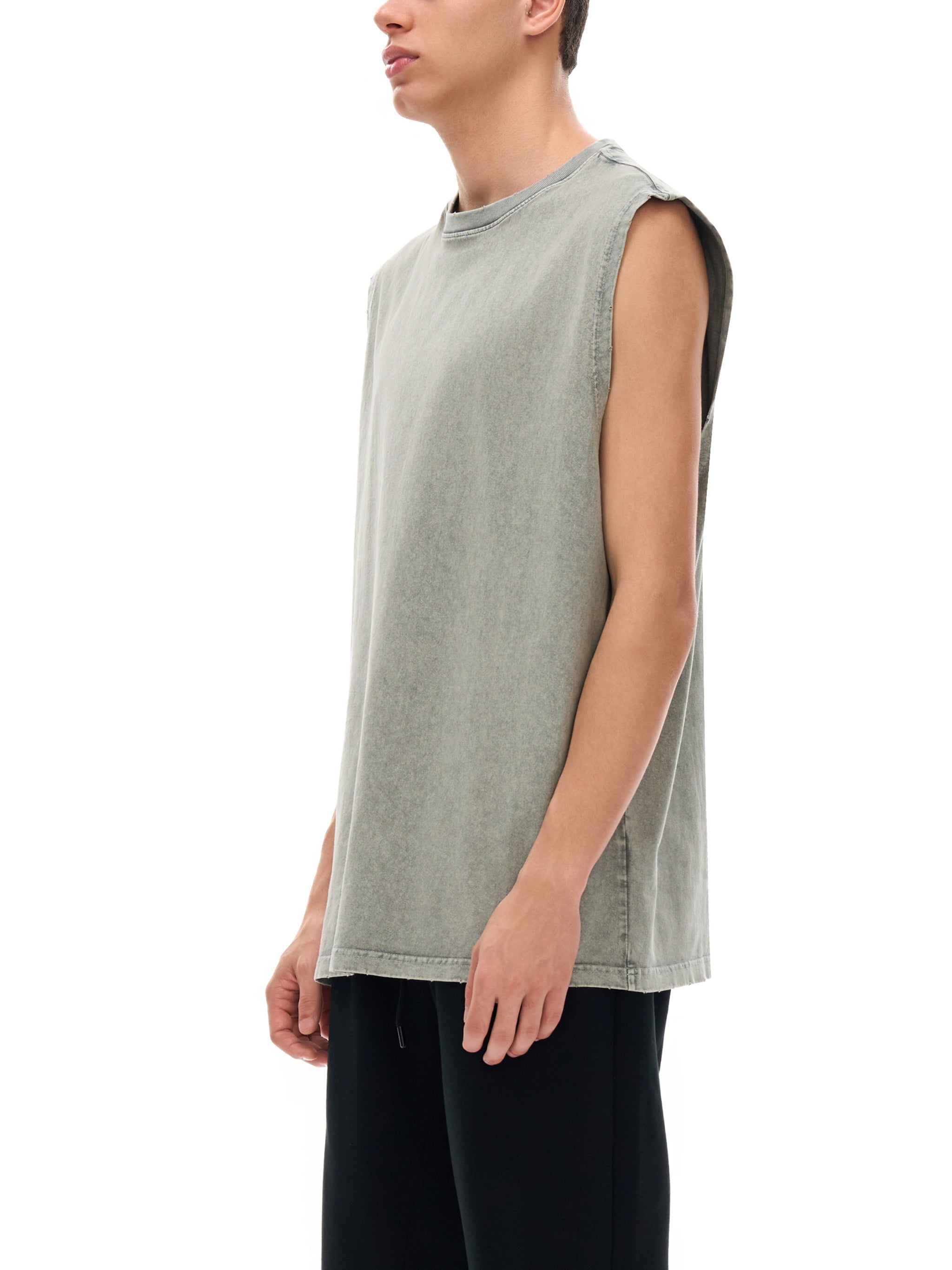 Snow Washed Frayed Tank