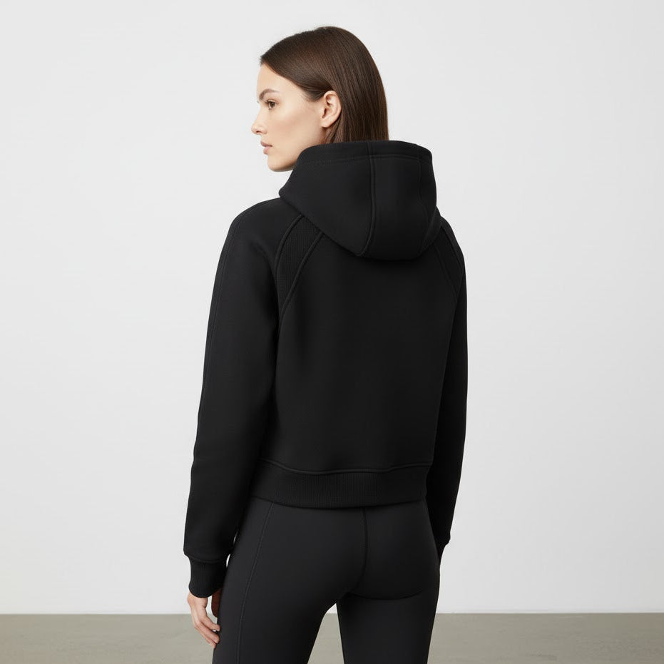 Cropped Half-Zip Hoodie